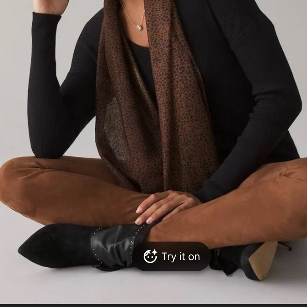White House Black Market brown suede runway leggings NWT 12